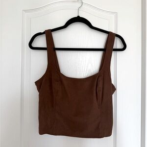 Brown Suede Women's Top